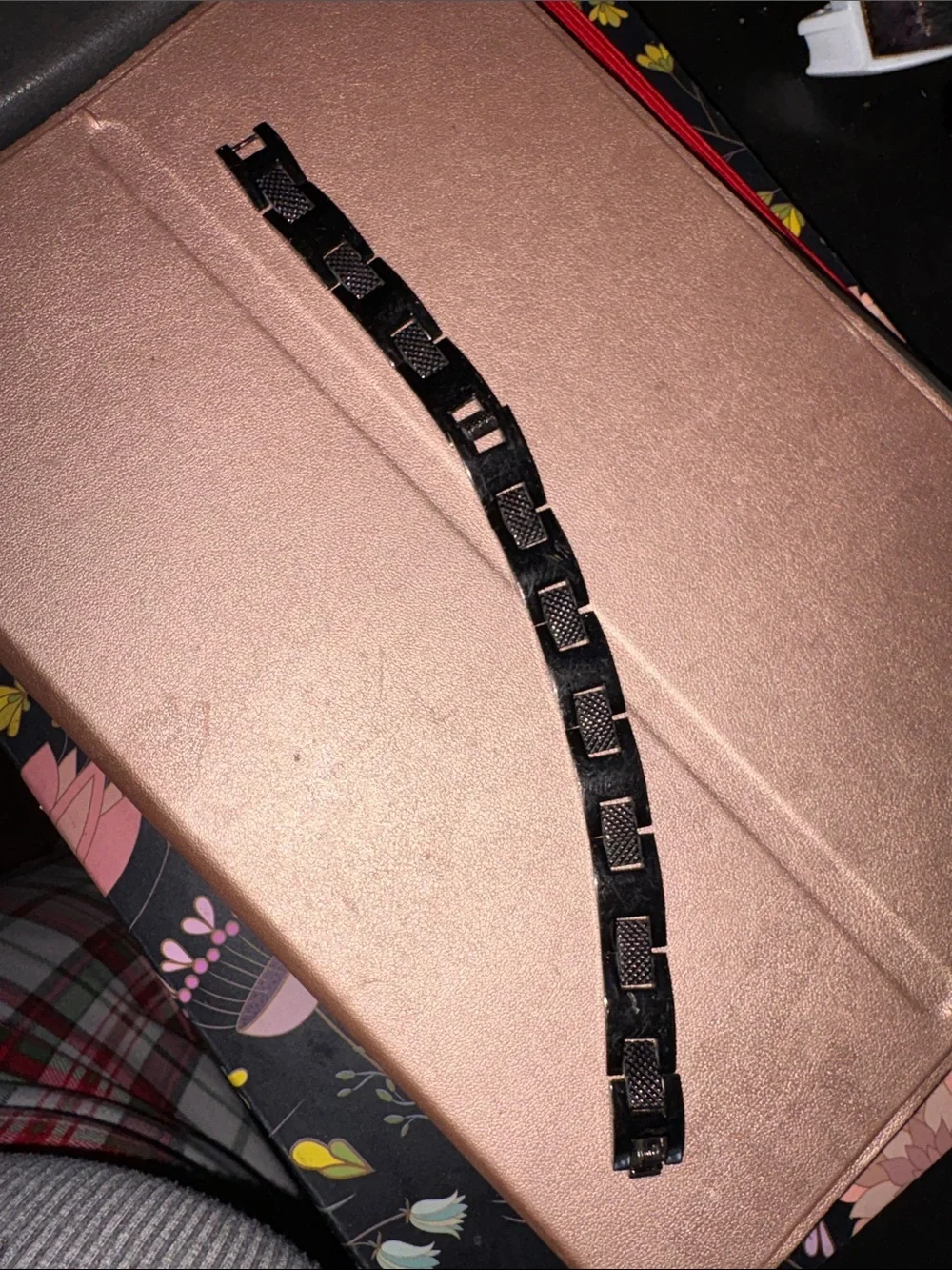 Men's Black Link Bracelet - Unbranded